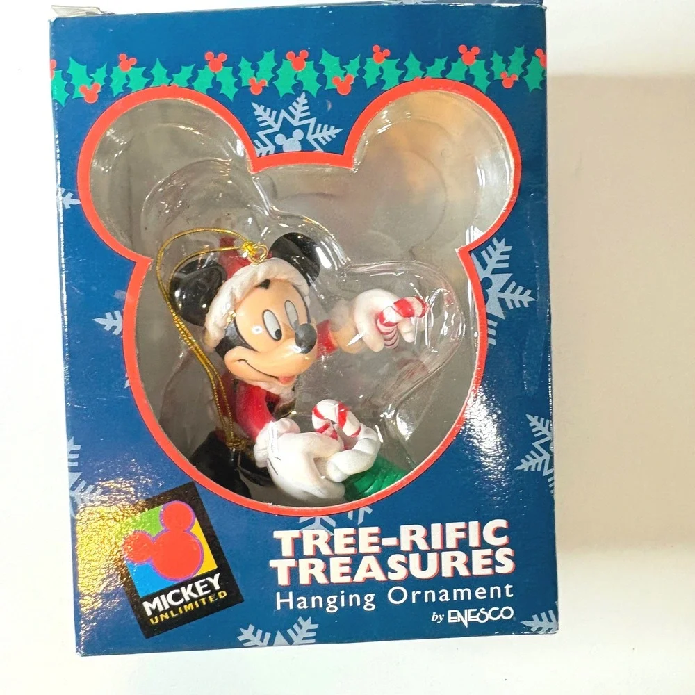 Enesco Disney Mickey Mouse Santa Christmas Ornament Tree-Rific Treasure